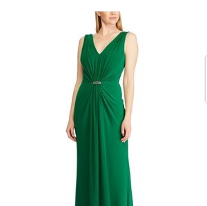 Lauren by Ralph Lauren Gown w/ crystal accent pin